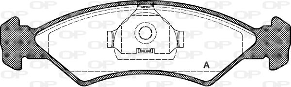 OPEN PARTS Комплект тормозных колодок, дисковый тормоз BPA0168.00